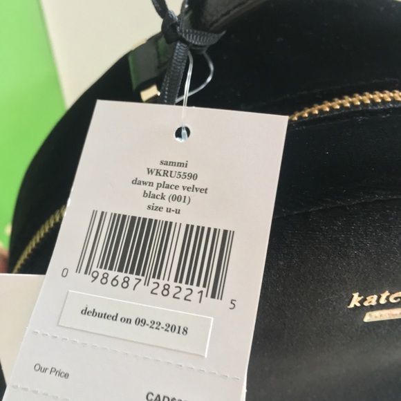 kate spade Bags New Kate Spade Black Velvet Mini Backpack Poshmark